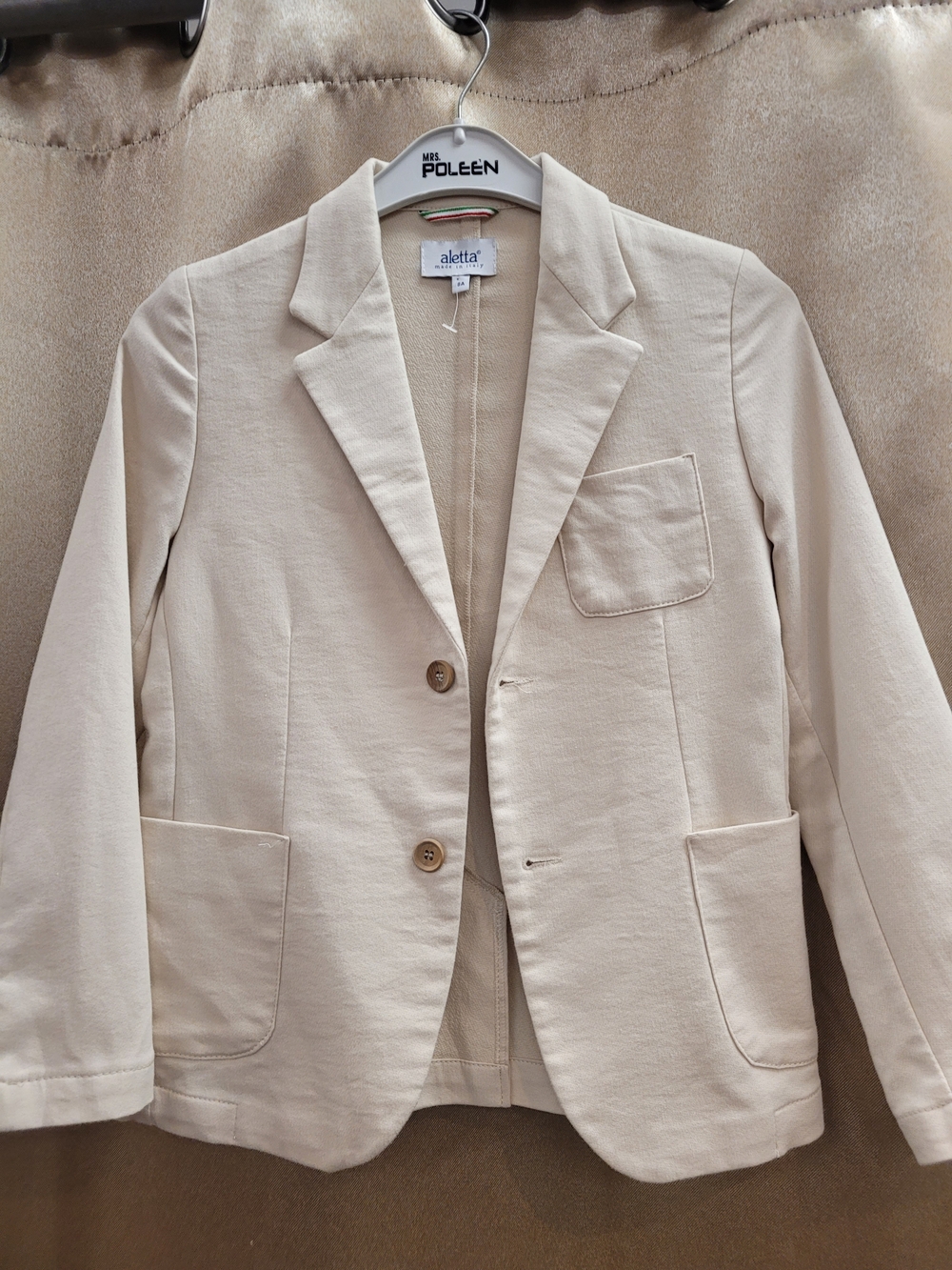 Aletta Cream Knit Blazer made Italy